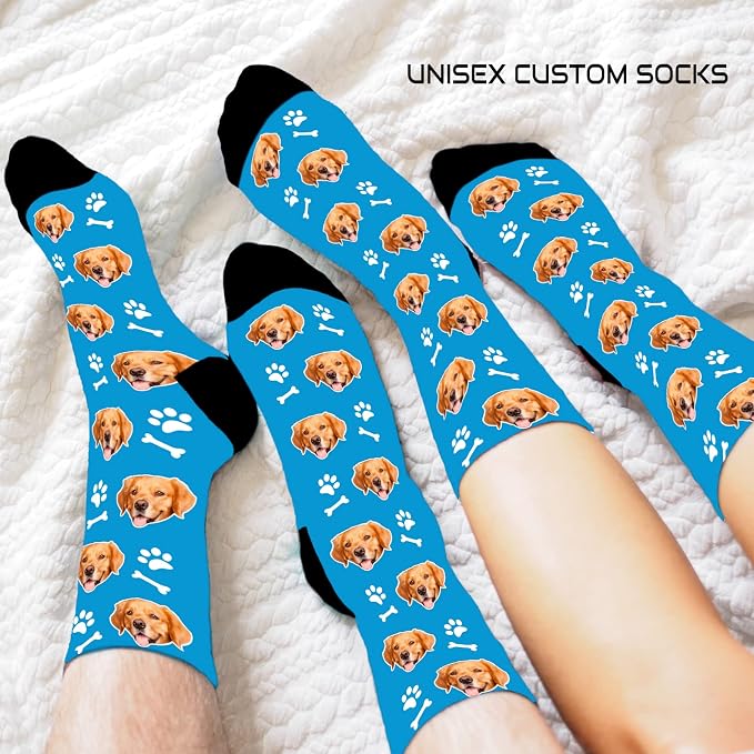 Artsadd Custom Face Socks for Women Men Cat Dog Lovers, Customized Unisex Funny - Image 6