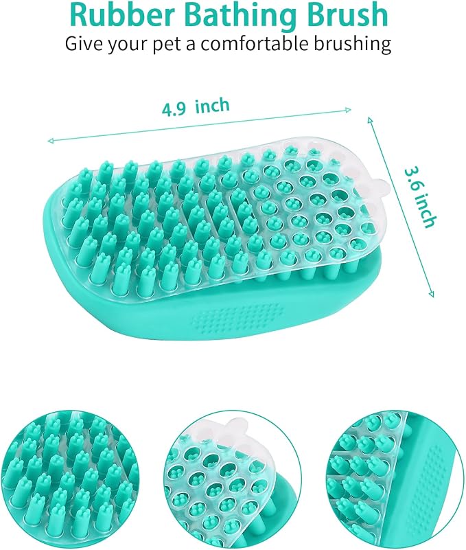 5 PCS Self Cleaning Slicker Brush & Pet Grooming Rake & Bath Brush & Nail - Image 8