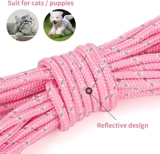 Rypet Reflective Cat Long Leash 15 FT Escape Proof Walking Leads Yard Long - Image 5