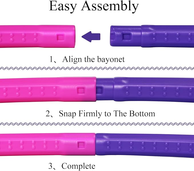 Toy Color Hoop and Jump Rope for Kids, Detachable & Size Adjustable Plastic - Image 5