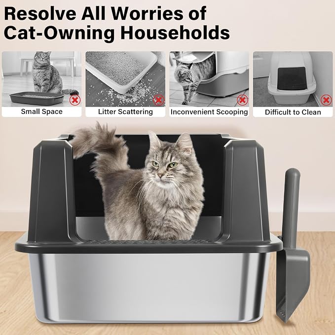 XXXL Stainless Steel Litter Box - Image 6