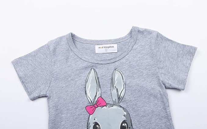 Mud Kingdom Little Girls Dresses Cotton Summer Holiday Cute Cat Dress Short - Image 2