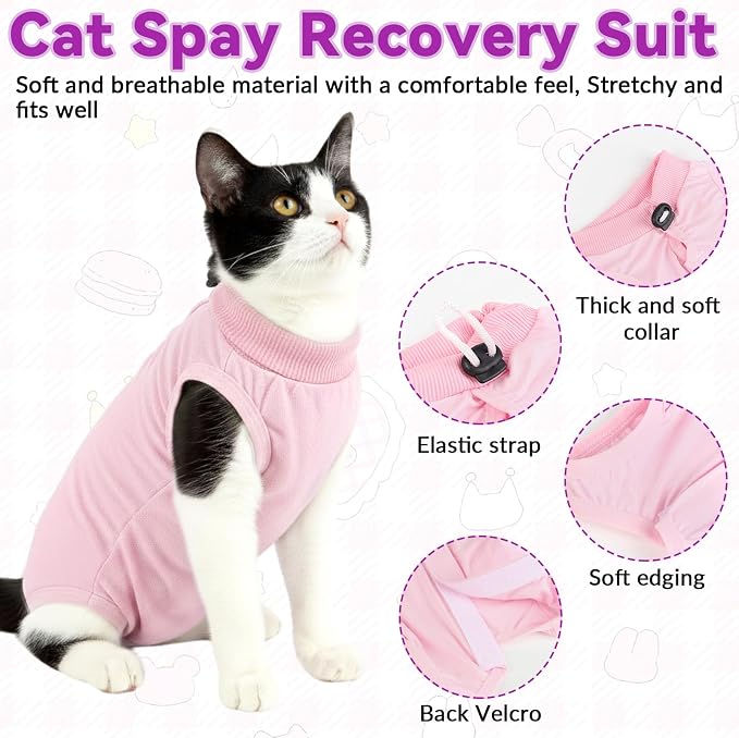 Cat Recovery Suit, Breathable Cat Onesie - Image 3