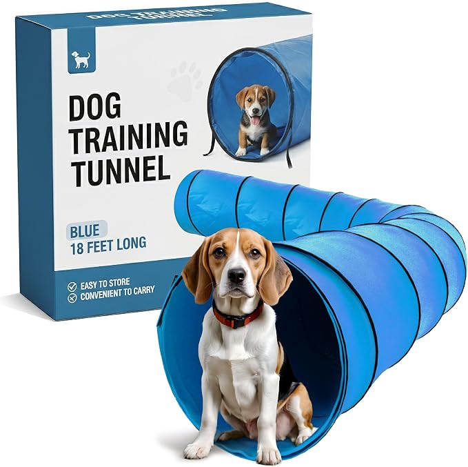 Houseables Dog Tunnel, Dog Agility Tunnel, Agility Equipment, Puppy Obstacle by Houseables