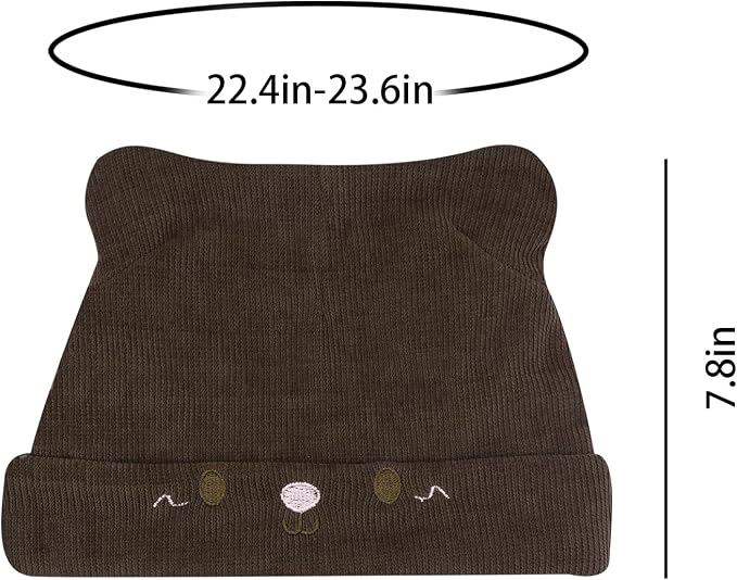 Women's Teen Girls Knitted Cat Kitty Cuffed Beanie Hat Winter Outdoor Stretchy - Image 3