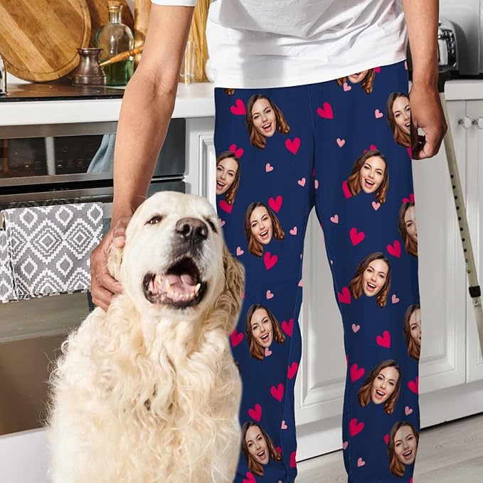 MyPupSocks Customized Face Pajamas Pants Sleep Bottoms - Image 3