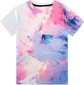 Funnycokid Girls Shirts Cat T Shirt Size 5-12 Clothes by Funnycokid