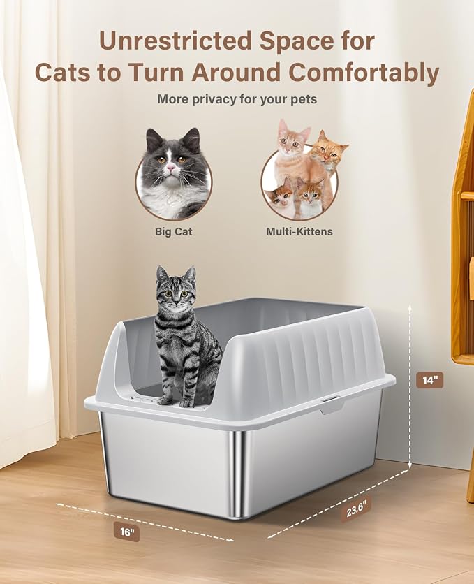 Stainless Steel Cat Litter Box XL - Image 2