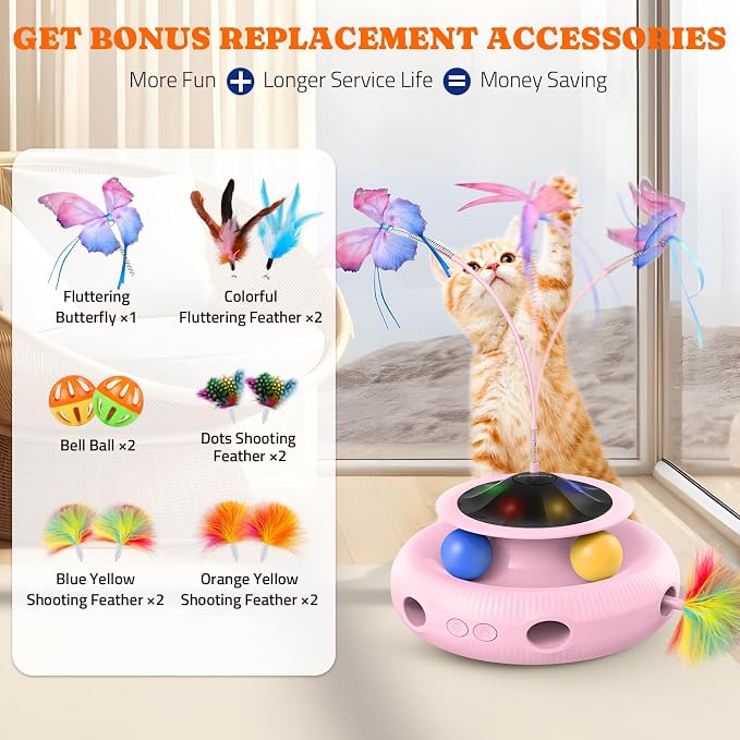Pawtners Interactive Cat Toy 4 in 1 Automatic Cat Toy - Image 7