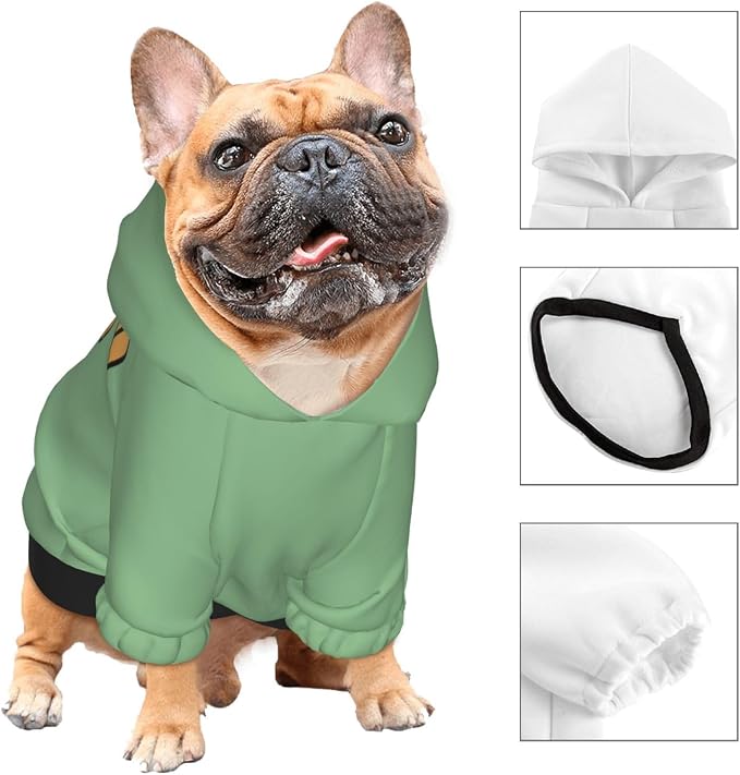Custom Dog Hoodies for Small Dogs Costume Xmas Pajamas Outfit Pullover Winter - Image 4