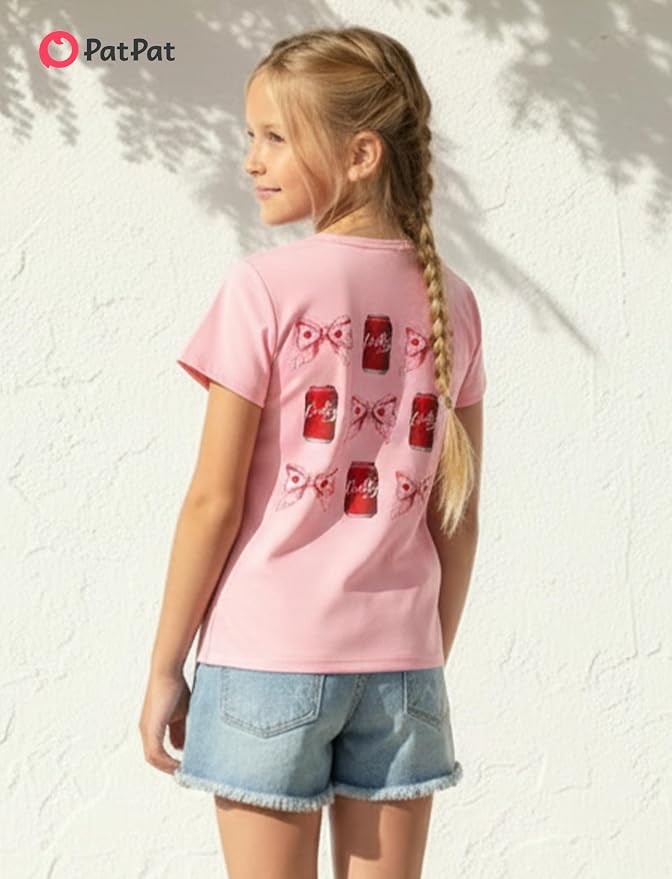 PATPAT Girls Crewneck Short Sleeve Graphic Tees Animal Print Shirts Cute Summer - Image 3
