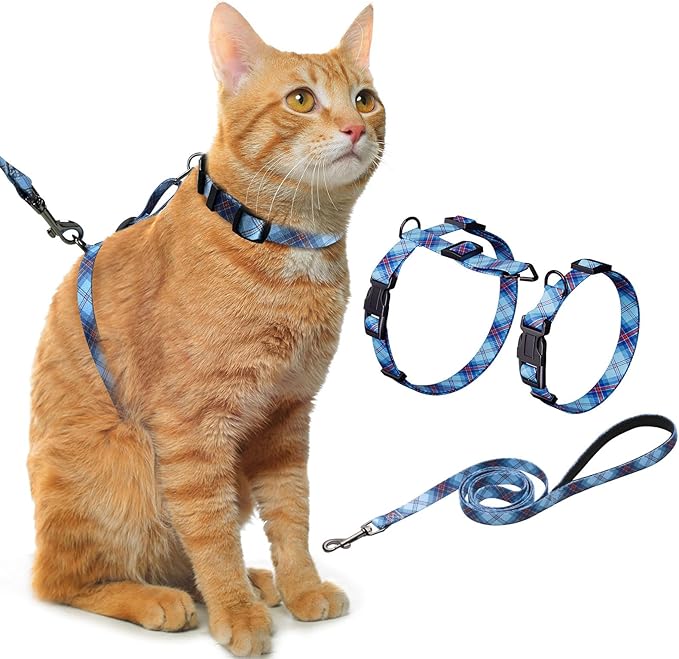 Hikiko Cat Harness and Leash Set Escape Proof Adjustable Walking Travel Soft by Hikiko