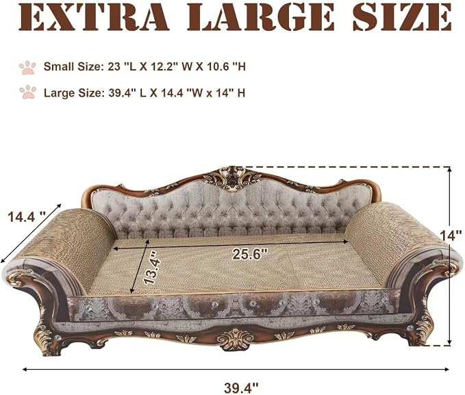 Sofa Shaped Scratching Couch, Thick Scratching Cardboard, Lounge Bed - Image 2