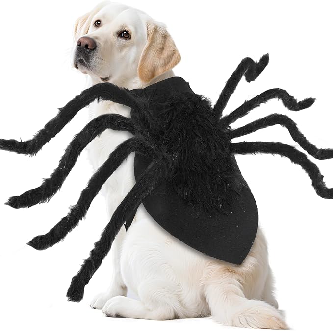 Dogs Halloween Spider Costume for Small Medium Large Dogs, Scary Spider Cosplay by Camlinbo