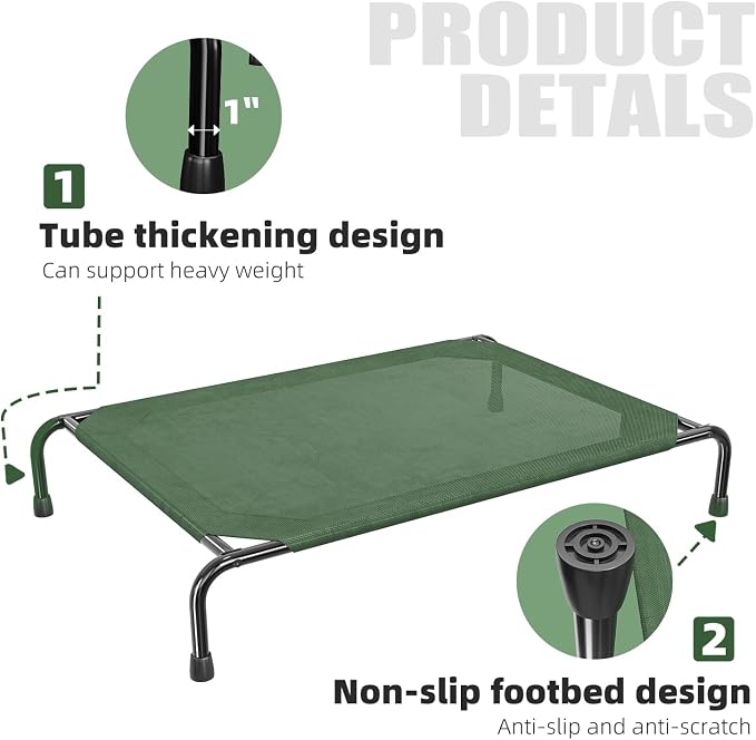 Simple Trending Raised Dog Bed for Large Dogs, Waterproof XL Dog Cot, Outdoor - Image 4