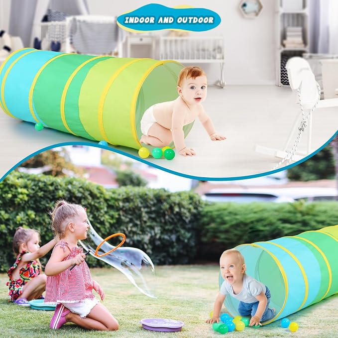 PigPigPen Kids Play Tunnel for Toddlers, Pop Up Tent for Babies or Dogs - Image 5