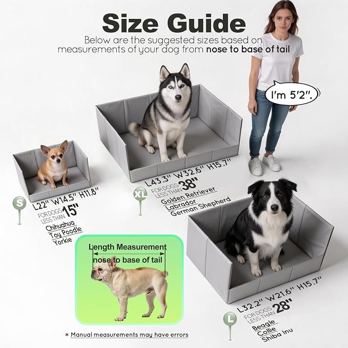Dog Grass Pad with Tray Foldable Dog Litter Box High Walls, Odor Free - Image 3