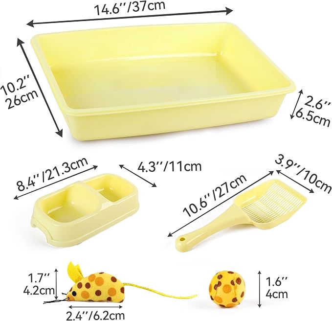 PAWISE Cat Litter Box Set, Small Kitten Starter Kit, Includes Litter Box - Image 7