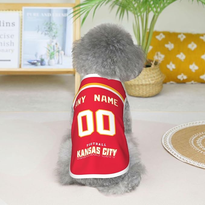 Kansas Custom Dog Clothes Pet Jersey Dog Jersey Various Sizes Customized Any - Image 5