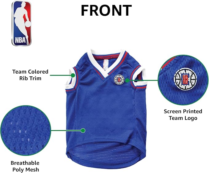 Pets First NBA LOS ANGELES CLIPPERS DOG Jersey, X-Large - Image 5