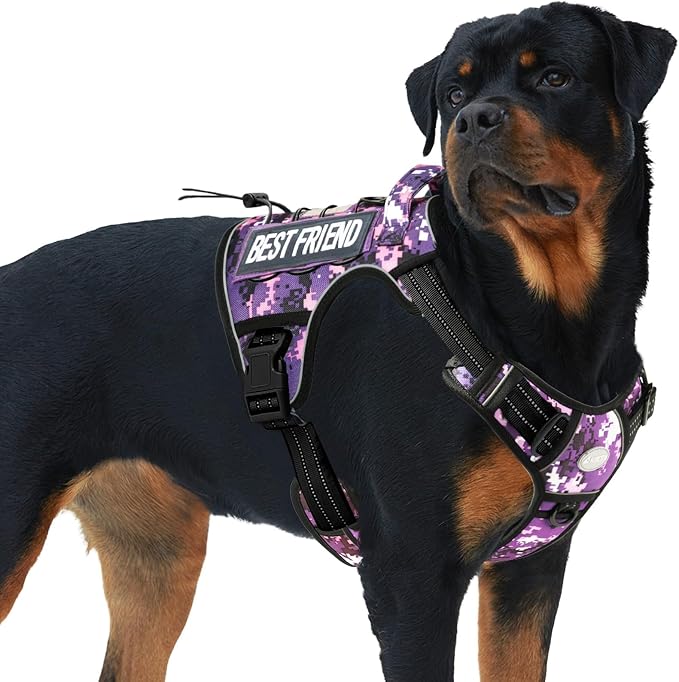 AUROTH Tactical Dog Harness for Small Medium Large Dogs No Pull Adjustable Pet by AurothPets