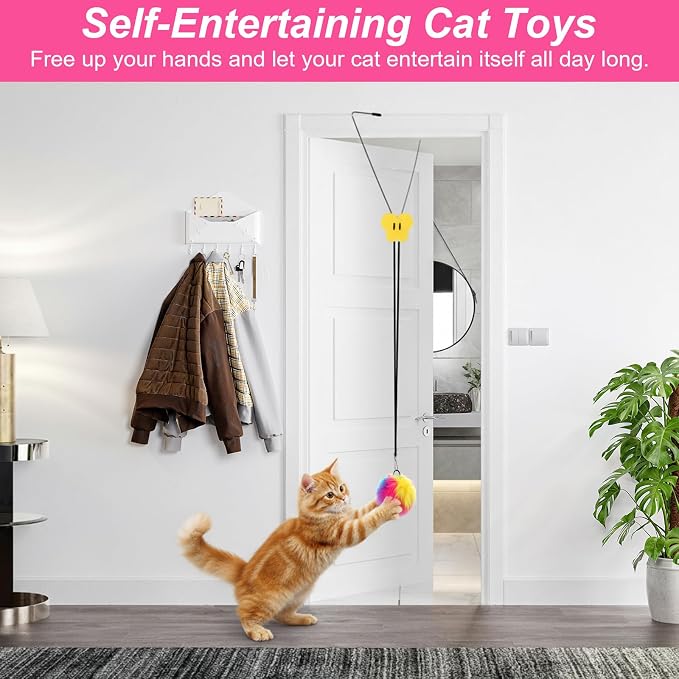 Cat Door Toy Interactive Cat Toys Door Hanging Cats Toys Cat Teaser Toy - Image 4