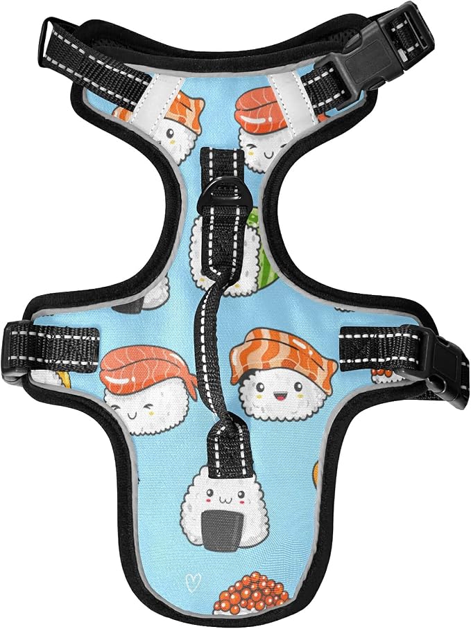 Kawaii Sushi Dog/Cat Harness, Reflective No-Pull Pet Harness by KEEPREAL