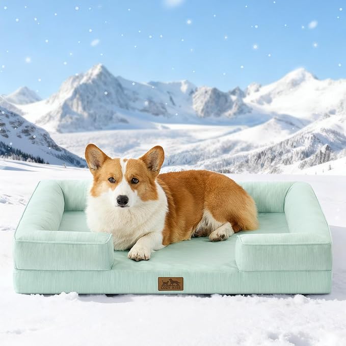 Cooling Dog Bed for Large Medium Size Dogs, Q-Max >0.4 Summer Cool Orthopedic by COZYKISS