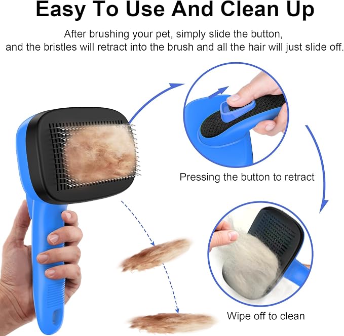 Self Cleaning Slicker Brush for Dog, Skin Friendly Shedding & Grooming Tool for - Image 3