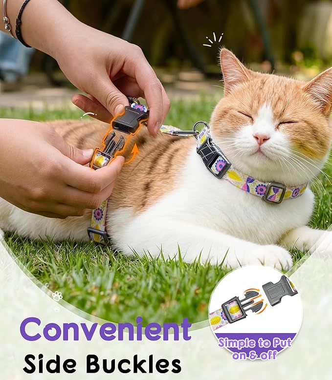 Halypet 2-Pack Cat Harness and Leash Set, Escape Proof 3-in-1 Adjustable Harness - Image 5