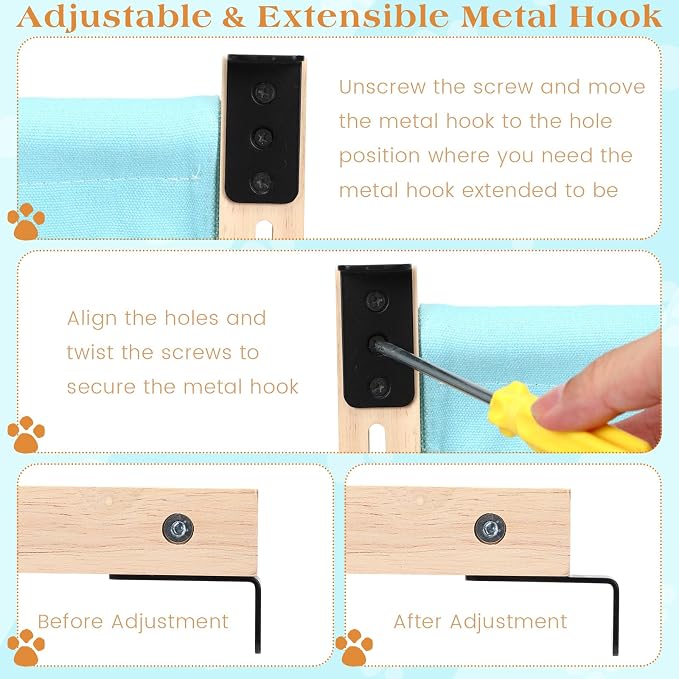 Suzile 2 Pack Cat Window Sill Perch Holds Up to 33 lbs Sturdy Cat Window Hammock - Image 4