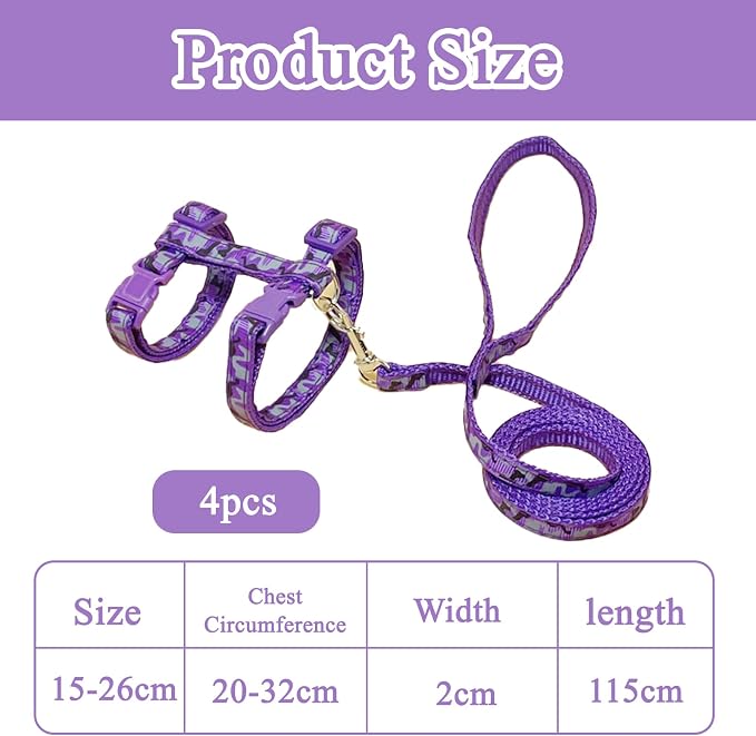 2 Pack Cat Harness and Leash Set - Image 2