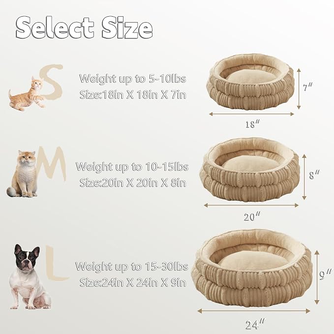 Cat Beds for Indoor Cats, Kitten Bed, Dog Bed for Small Dogs Breeds, Puppy - Image 4