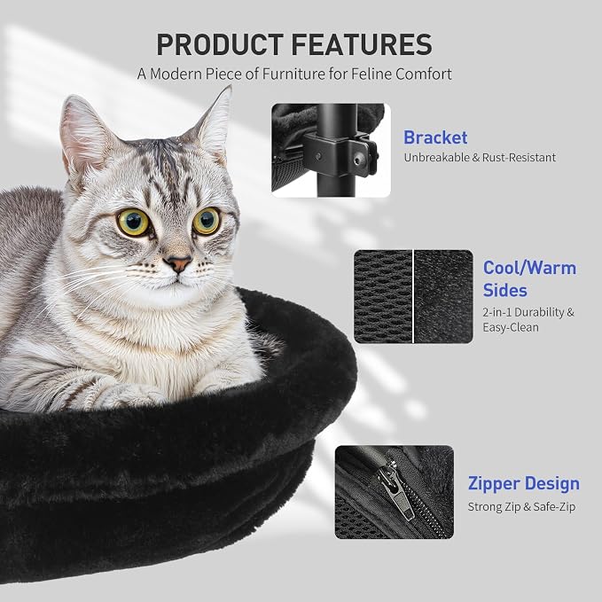 Cat Desk Bed - Machine Washable Reversible Cats Hammock - Image 2