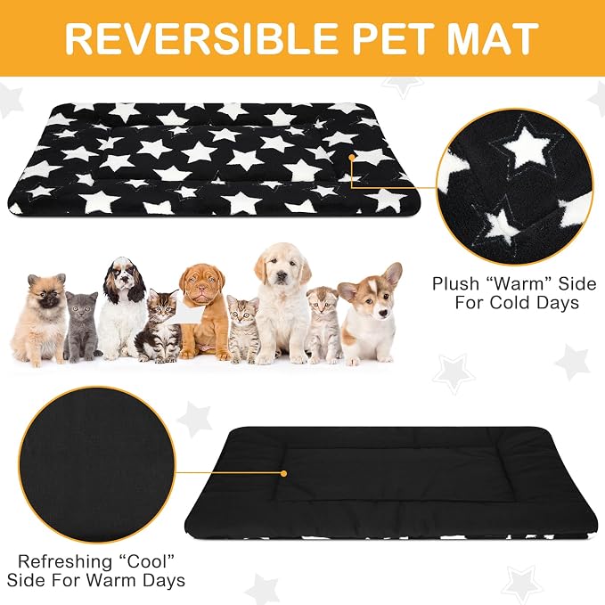 VitalCozy 4 Pcs Dog Crate Pads, Ultra Soft Warm Washable Anti-Slip Kennel Bed - Image 3