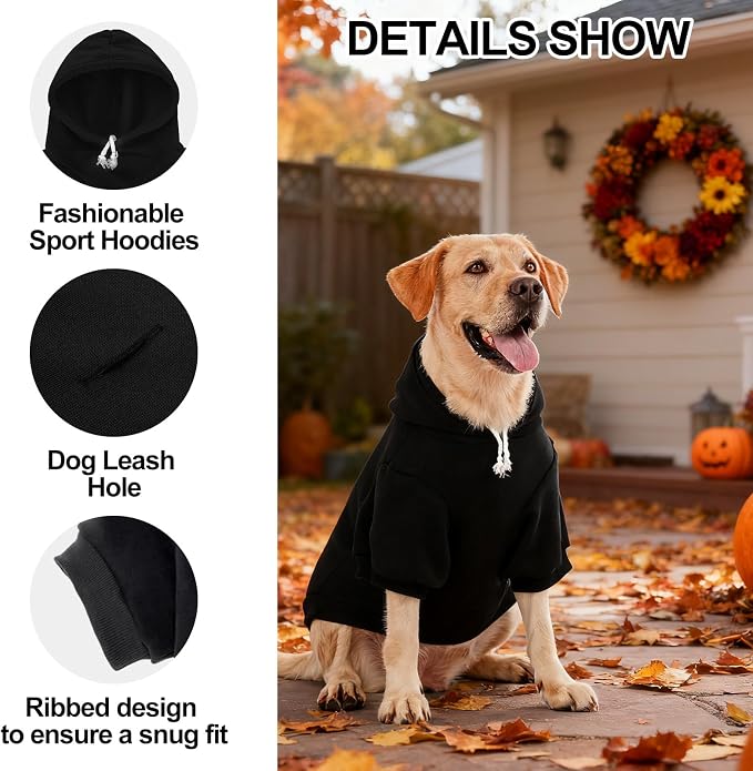 EXPAWLORER Fall Dog Hoodie-Soft and Warm Dog Sweaters, Pet Clothes Autumn - Image 3