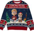 Wrappiness A Girl And Her Dog Christmas Sweatshirt by Wrappiness
