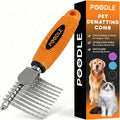 Poodle Dematting Fur Rake Comb Brush by PoodlePet