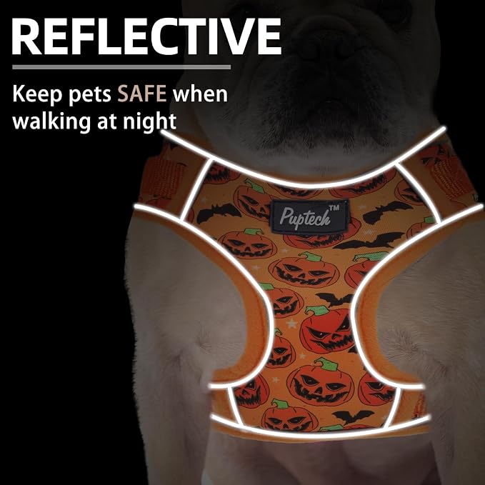 PUPTECK Halloween Small Dog Harness and Leash Set, No Pull Adjustable Puppy Cat - Image 5