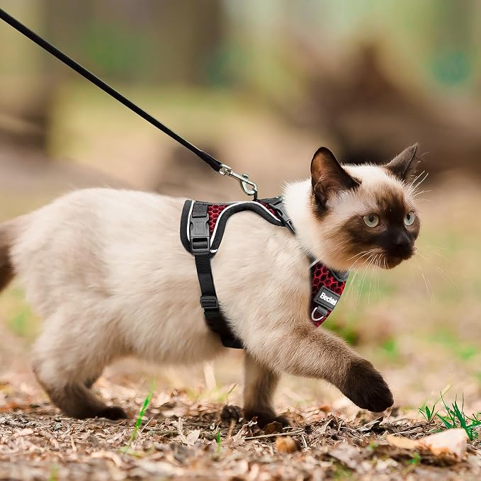 Cat Harness and Leash for Walking Escape Proof Soft Adjustable Cat Leash - Image 6