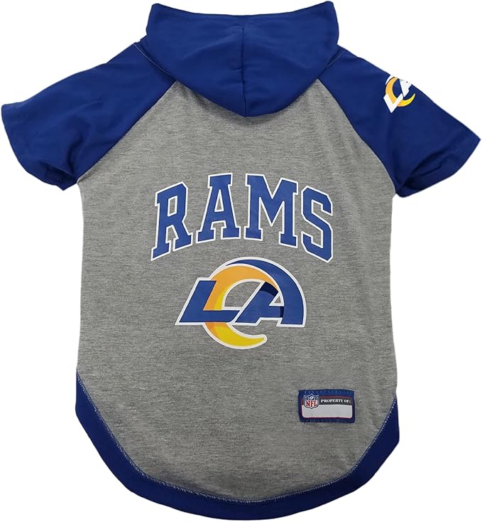 NFL Los Angeles RAMS Hoodie for Dogs & Cats. | NFL Football Licensed Dog Hoody by PETSFIRST