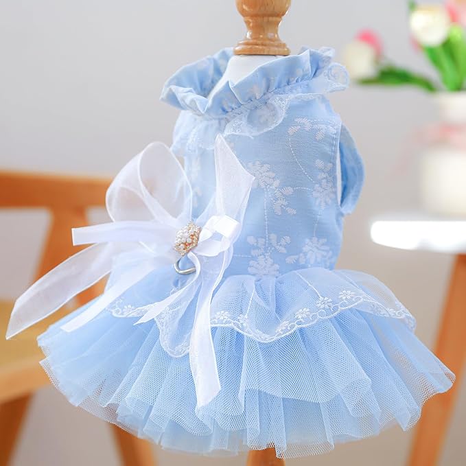 Fashion Sweet Puppy Dog Blingbling Princess Skirt Pet Dog Lace Cake Camisole - Image 2