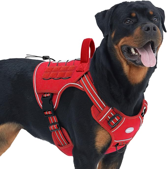 AUROTH Tactical Dog Harness for Large Dogs No Pull Adjustable Pet Harness by AurothPets