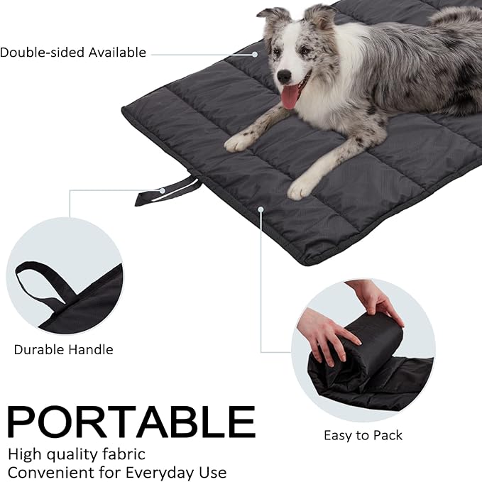 BDEUS 43x25In Large Size Outdoor Dog Bed, Waterproof & Portable Camping Travel - Image 4