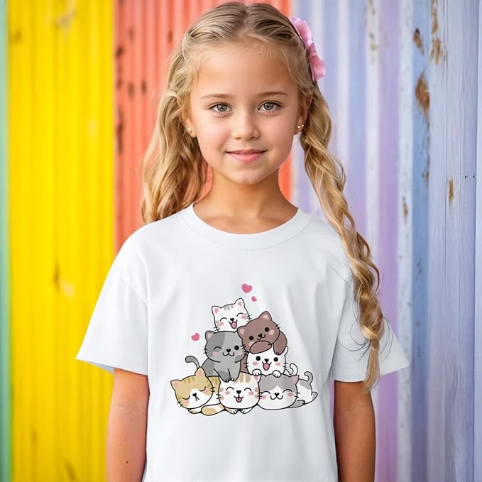 KEEVICI Cute Cartoon Cat Shirts - Image 6