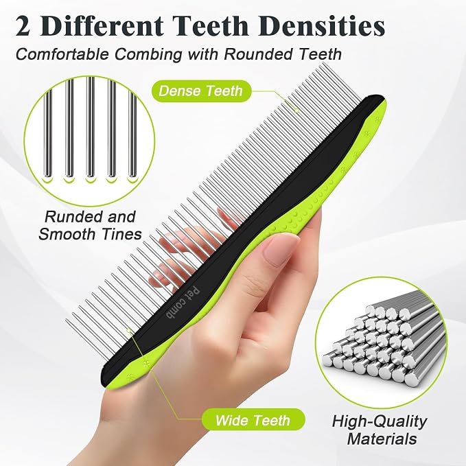 2PCS Self Cleaning Slicker Brush & Dog Comb - Image 5