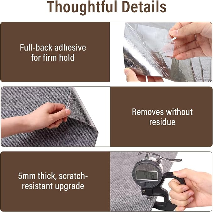 Cat Scratch Furniture Protector, 78.7" x 15.8" Cat Scratching Mat, Trimmable - Image 3