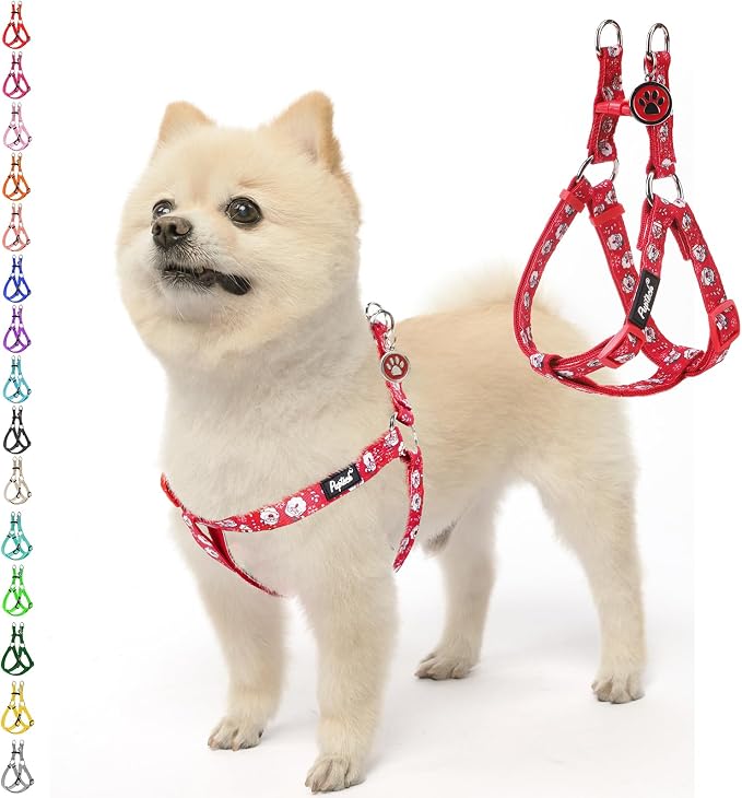 PUPTECK No Pull Christmas Dog Harness Soft Adjustable Basic Nylon Step in Puppy by PUPTECK