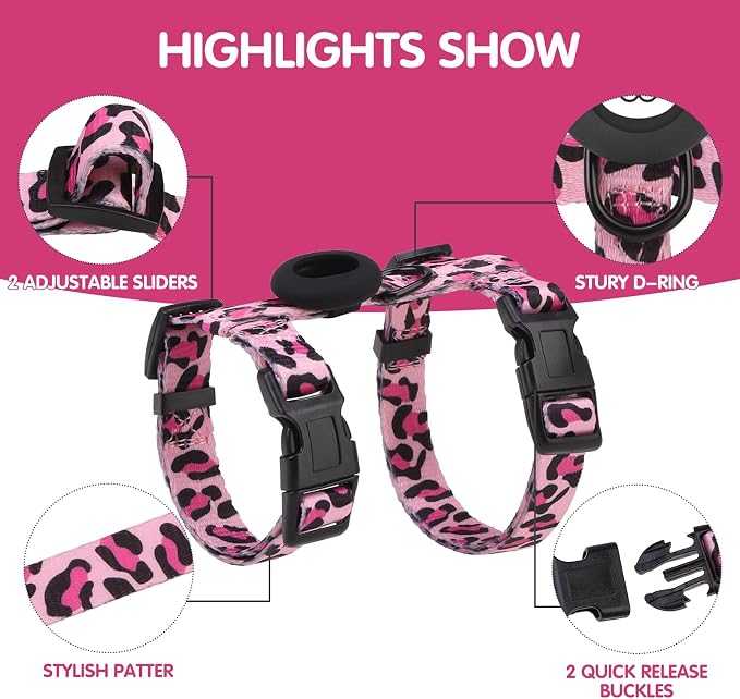 BINGPET Cat Harness with Airtag Holder, Cat Harness and Leash Set Escape Proof - Image 3
