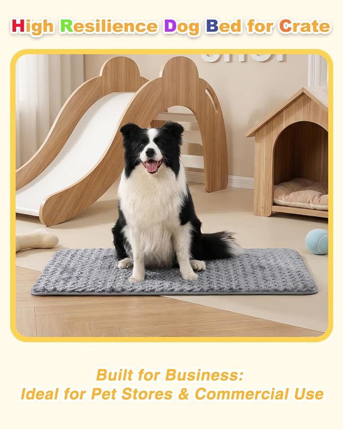 XL Dog Bed for Crate High Resilience Foam Crate Pad Mat for Large Dogs Washable - Image 7
